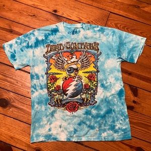 Grateful Dead blue tie dyed shirt